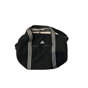Adidas VFA Roll Duffel bag in black w white stripes